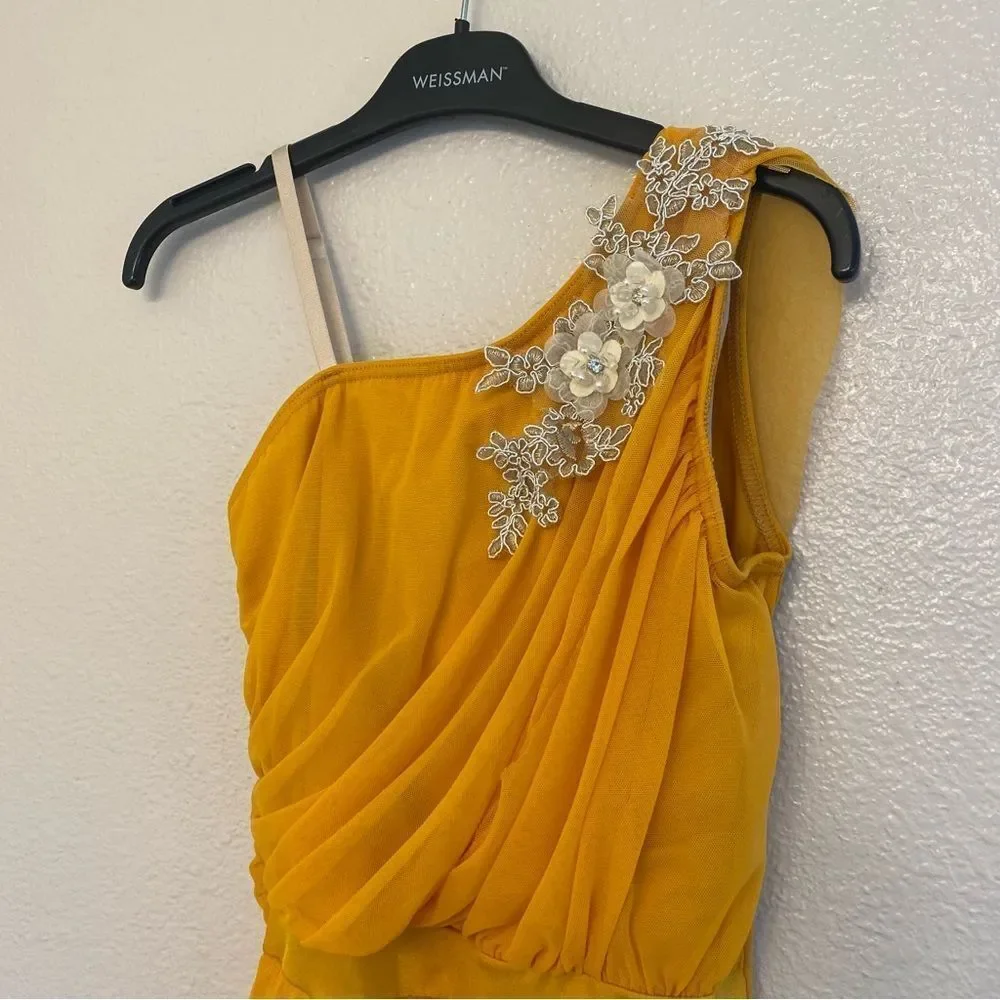 WEISSMAN Dance Costume dress ballet lyrical yellow CLARITY 12294 adult SA